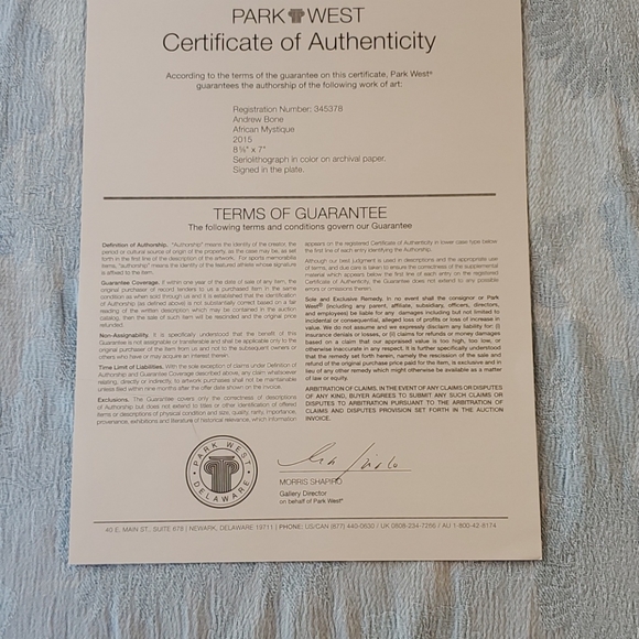 ANDREW BONE, "African Mystique" seriolithograph - Picture 5 of 6
